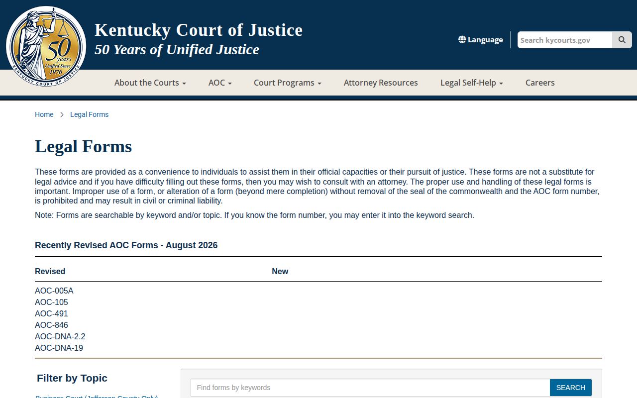 Owsley County arrest expungement forms from Kentucky Courts